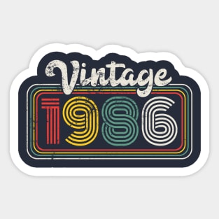 Vintage 1986 Birthday Gift 35th Birthday Gift Idea Sticker